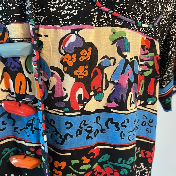 PLATINUM by DOROTHY SCHOELEN VTG AFRICAN cultural PRINT 2 piece skirt set size 4 - Picture 6 of 17